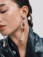 Load image into Gallery viewer, DISTANT HANDS Double Hoop Horsehair Earrings