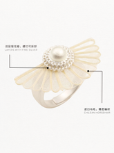 Load image into Gallery viewer, DISTANT HANDS Moon Horsehair Silver Ring