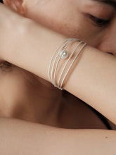 Load image into Gallery viewer, ⼤地LE CONTINENT KNITTED BRACELET WITH FRESH WATER PEARL