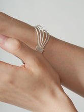 Load image into Gallery viewer, ⼤地LE CONTINENT KNITTED BRACELET WITH FRESH WATER PEARL