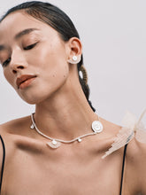 Load image into Gallery viewer, DISTANT HANDS Moon Horsehair Silver Necklace