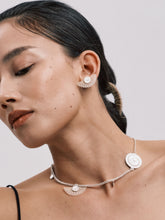 Load image into Gallery viewer, DISTANT HANDS Moon Horsehair Silver Earrings