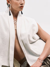 Load image into Gallery viewer, DISTANT HANDS Double Hoop Horsehair Earrings