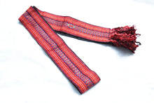 Load image into Gallery viewer, 绣XIU- Bright red hand woven belt with floss silk embroidery