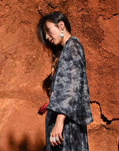 Load image into Gallery viewer, 叠DIE - silver earrings with knitting flower and hanging strings