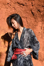 Load image into Gallery viewer, 绣XIU- Bright red hand woven belt with floss silk embroidery
