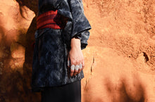 Load image into Gallery viewer, 铜鼓TONGU-Bronze drum and flower pattern silver rings with filigree technique