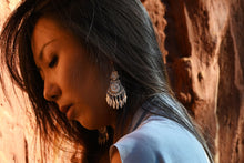 Load image into Gallery viewer, 叠DIE-Knitting earrings with traditional Miao flower pattern