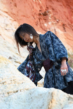 Load image into Gallery viewer, 绣XIU- Dark purple hand woven belt with floss silk embroidery
