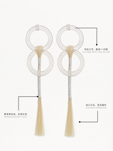 Load image into Gallery viewer, DISTANT HANDS Double Hoop Horsehair Earrings
