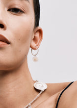 Load image into Gallery viewer, DISTANT HANDS Horsehair Flower Hoop Earrings
