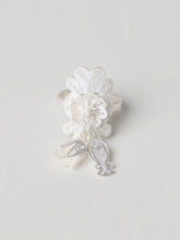 Load image into Gallery viewer, 穗SUI-Flower shaped silver rings with fish and bloom hangings
