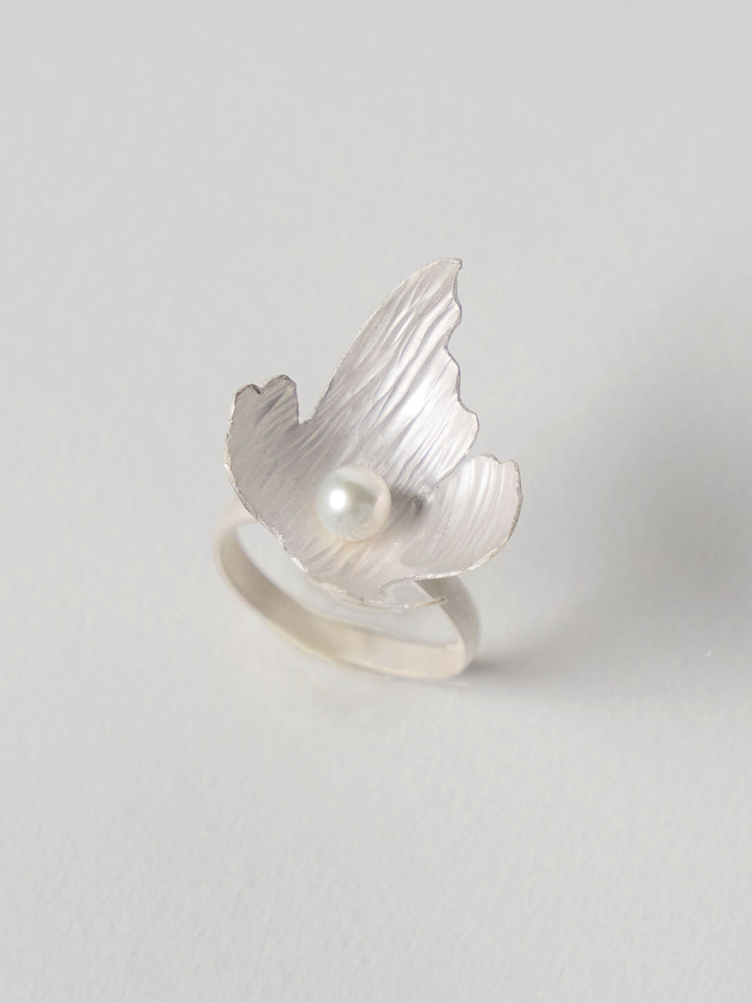 Special Piece To Nadette / Flame Ring with Fresh Water Pearl