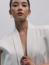 Load image into Gallery viewer, DISTANT HANDS Moon Horsehair Silver Necklace
