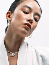 Load image into Gallery viewer, DISTANT HANDS Horsehair Flower Hoop Earrings

