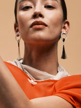 Load image into Gallery viewer, DISTANT HANDS Single Hoop Horsehair Earrings

