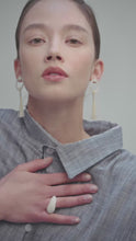 Load and play video in Gallery viewer, DISTANT HANDS Single Hoop Horsehair Earrings
