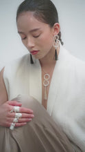 Load and play video in Gallery viewer, DISTANT HANDS Double Hoop Horsehair Earrings
