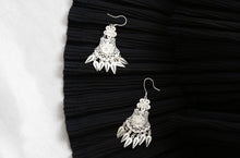 Load image into Gallery viewer, 叠DIE-Knitting earrings with traditional Miao flower pattern
