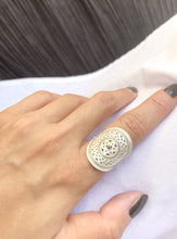 Load image into Gallery viewer, 铜鼓TONGU-Bronze drum silver rings handmade with filigree technique
