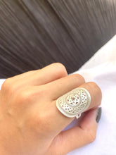 Load image into Gallery viewer, 铜鼓TONGU-Bronze drum silver rings handmade with filigree technique
